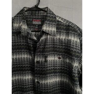 FUBU The Collection All Over Print Button Up Shirt Vtg 90s Hip Hop Med
